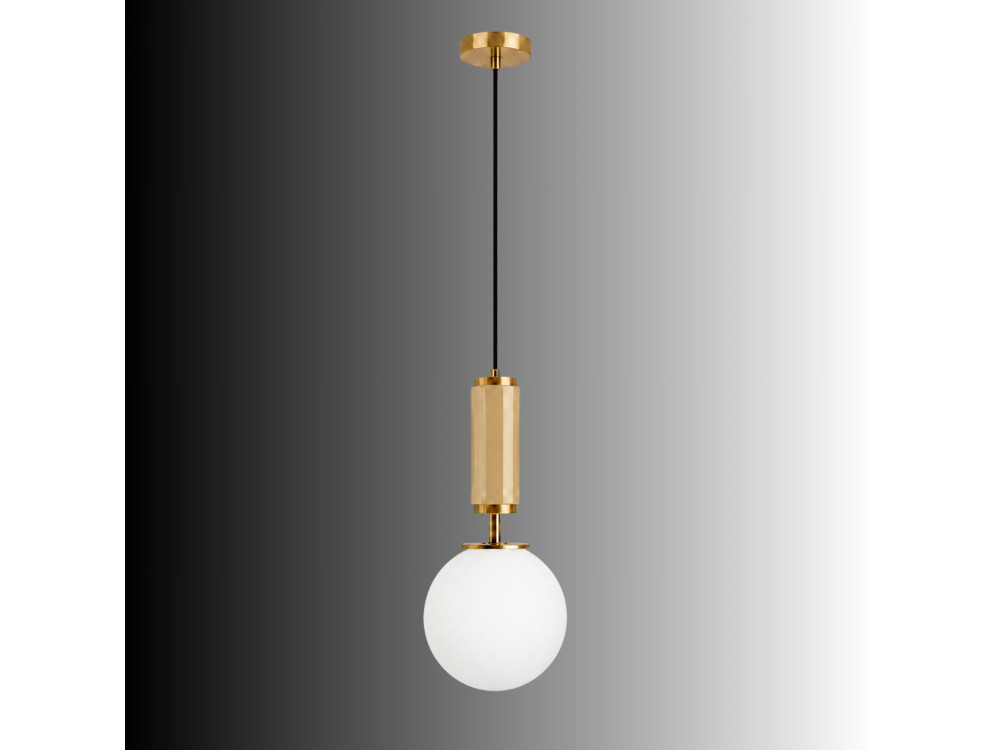 Metalen hanglamp "Moira" - 15 x 15 x 120 cm - Geel