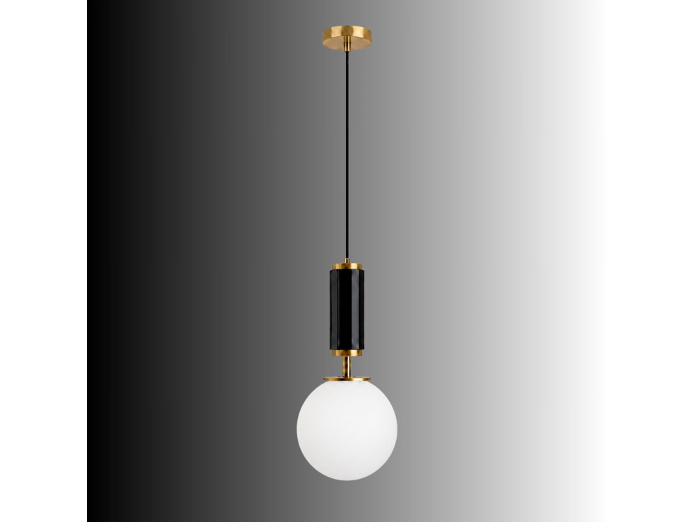 Metalen hanglamp "Moira" - 15 x 15 x 120 cm - Zwart
