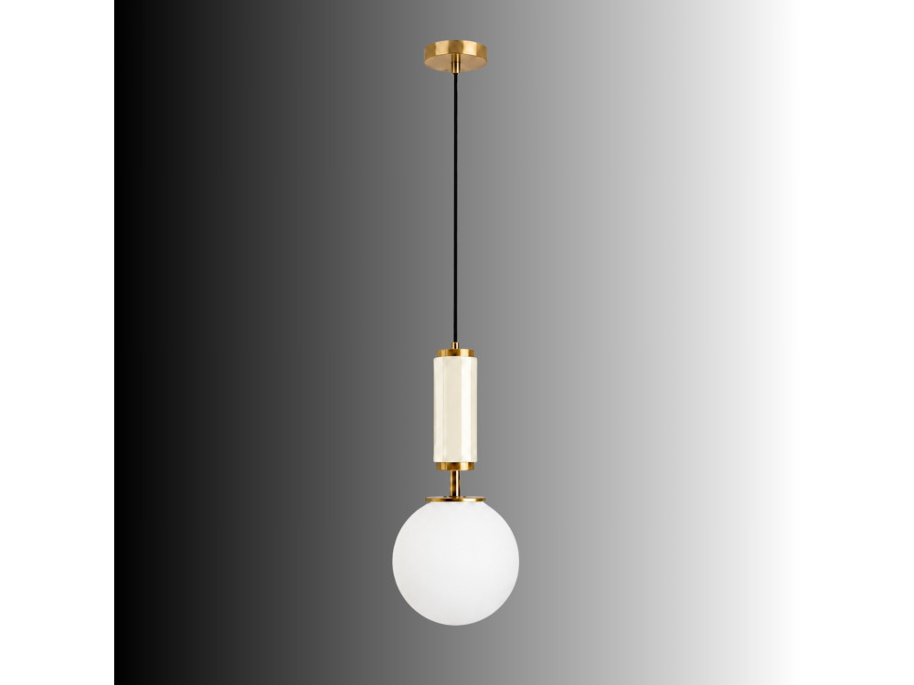 Metalen hanglamp "Moira" - 15 x 15 x 120 cm - Beige