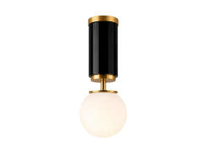 Metalen plafondlamp "Moira" - 15 x 15 x 38 cm - Zwart
