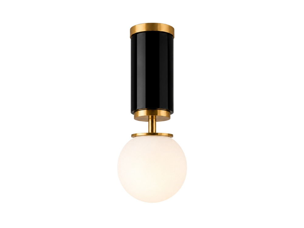 Metalen plafondlamp "Moira" - 15 x 15 x 38 cm - Zwart