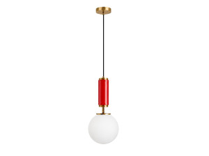 Metalen hanglamp "Moira" - 15 x 15 x 120 cm - Rood
