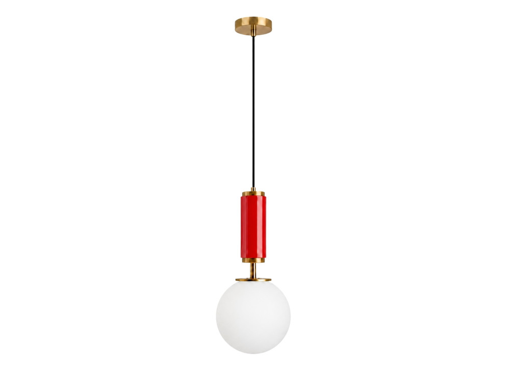 Metalen hanglamp "Moira" - 15 x 15 x 120 cm - Rood
