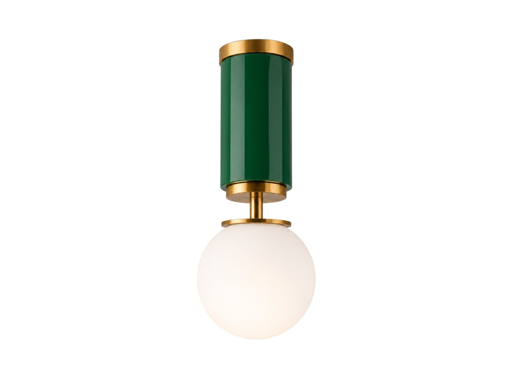 Metalen plafondlamp "Moira" - 15 x 15 x 38 cm - Groen