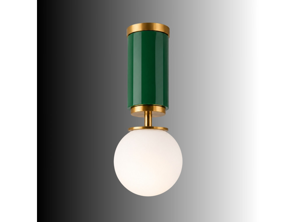 Metalen plafondlamp "Moira" - 15 x 15 x 38 cm - Groen
