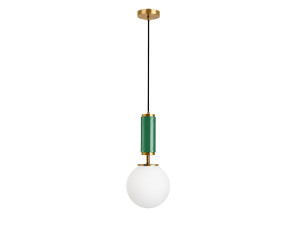 Metalen hanglamp "Moira" - 15 x 15 x 120 cm - Groen