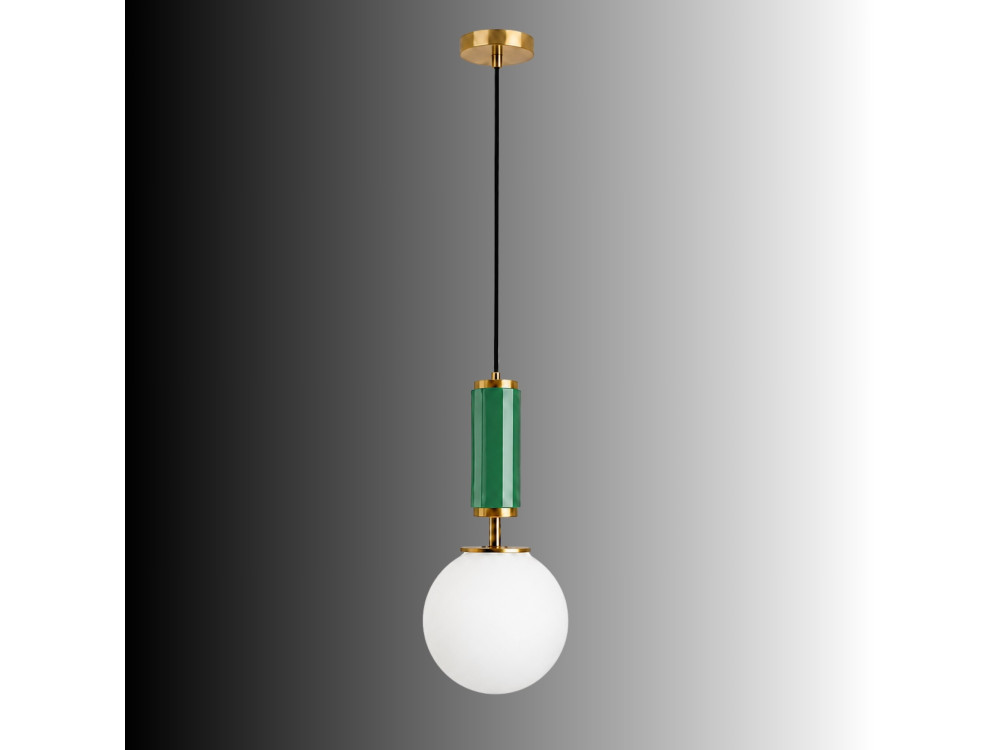 Metalen hanglamp "Moira" - 15 x 15 x 120 cm - Groen