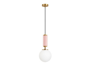 Metalen hanglamp "Moira" - 15 x 15 x 120 cm - Roze
