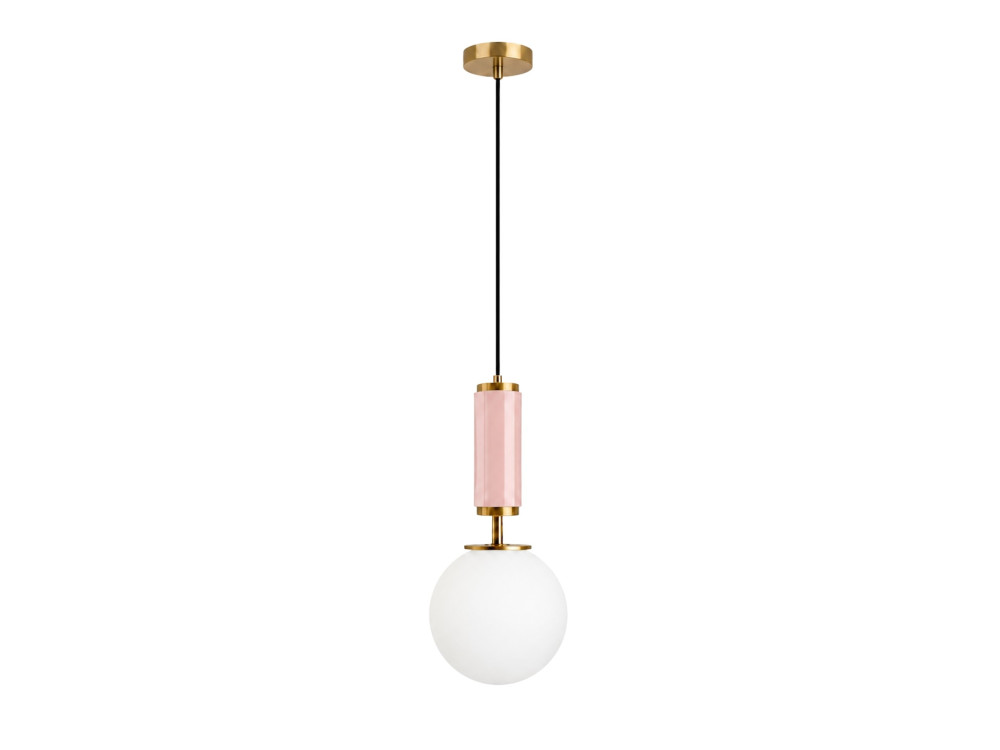 Metalen hanglamp "Moira" - 15 x 15 x 120 cm - Roze