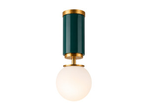 Metalen plafondlamp "Moira" - 15 x 15 x 38 cm - Groen