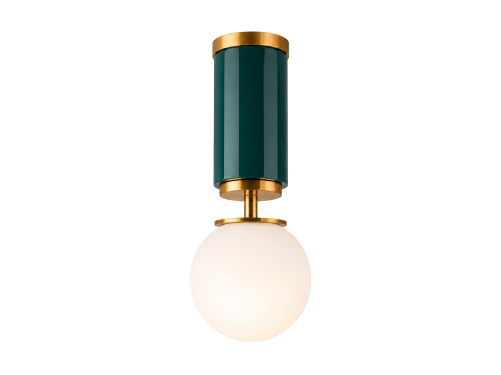 Metalen plafondlamp "Moira" - 15 x 15 x 38 cm - Groen