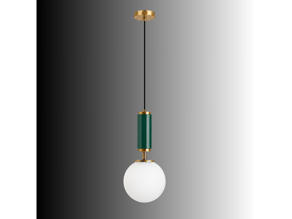 Metalen hanglamp "Moira" - 15 x 15 x 120 cm - Groen