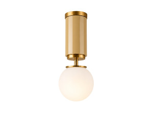 Metalen plafondlamp "Moira" - 15 x 15 x 38 cm - Geel