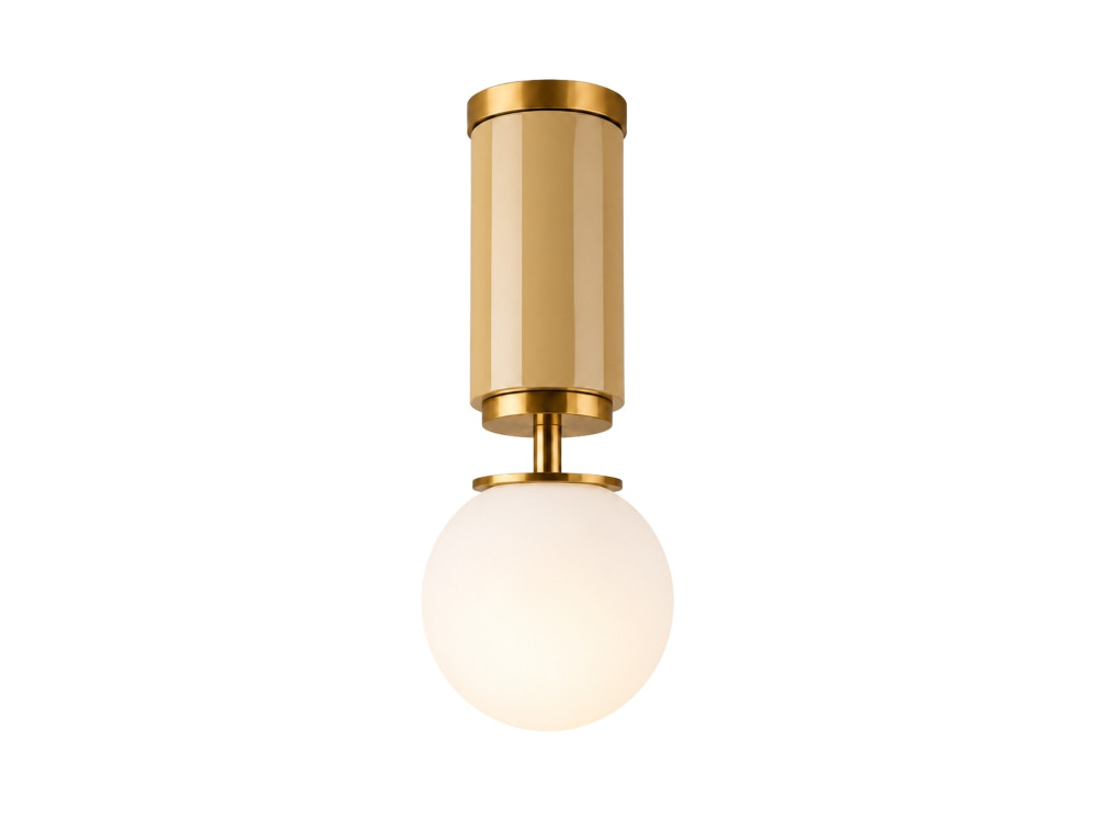 Metalen plafondlamp "Moira" - 15 x 15 x 38 cm - Geel