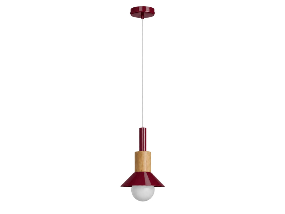 Metalen hanglamp "Elwood" - 14 x 26 cm - Rood