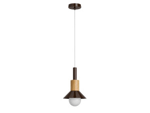 Metalen hanglamp "Elwood" - 14 x 26 cm - Bruin