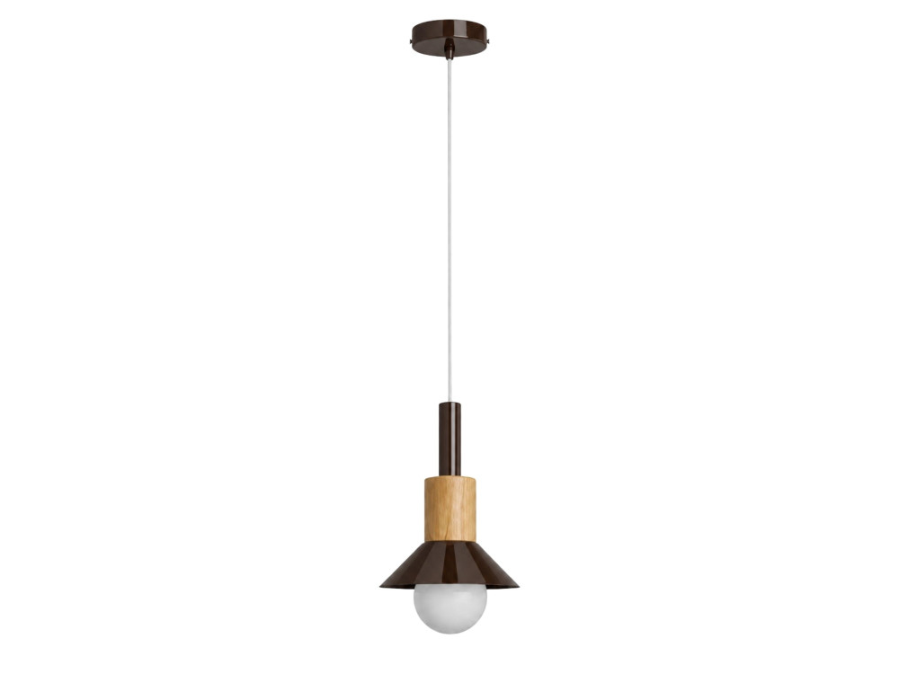Metalen hanglamp "Elwood" - 14 x 26 cm - Bruin