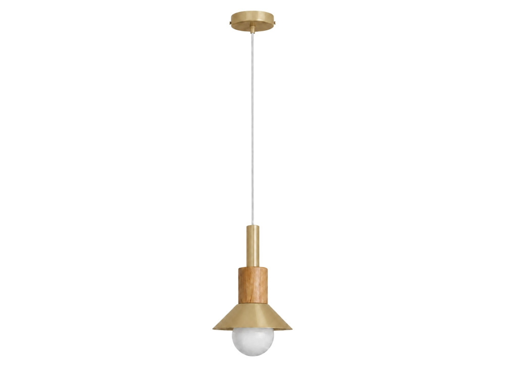 Metalen hanglamp "Elwood" - 14 x 26 cm - Geel