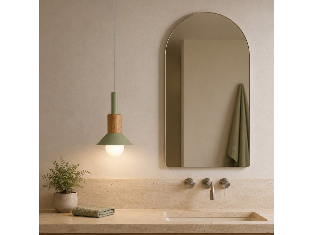 Metalen hanglamp "Elwood" - 14 x 26 cm - Groen