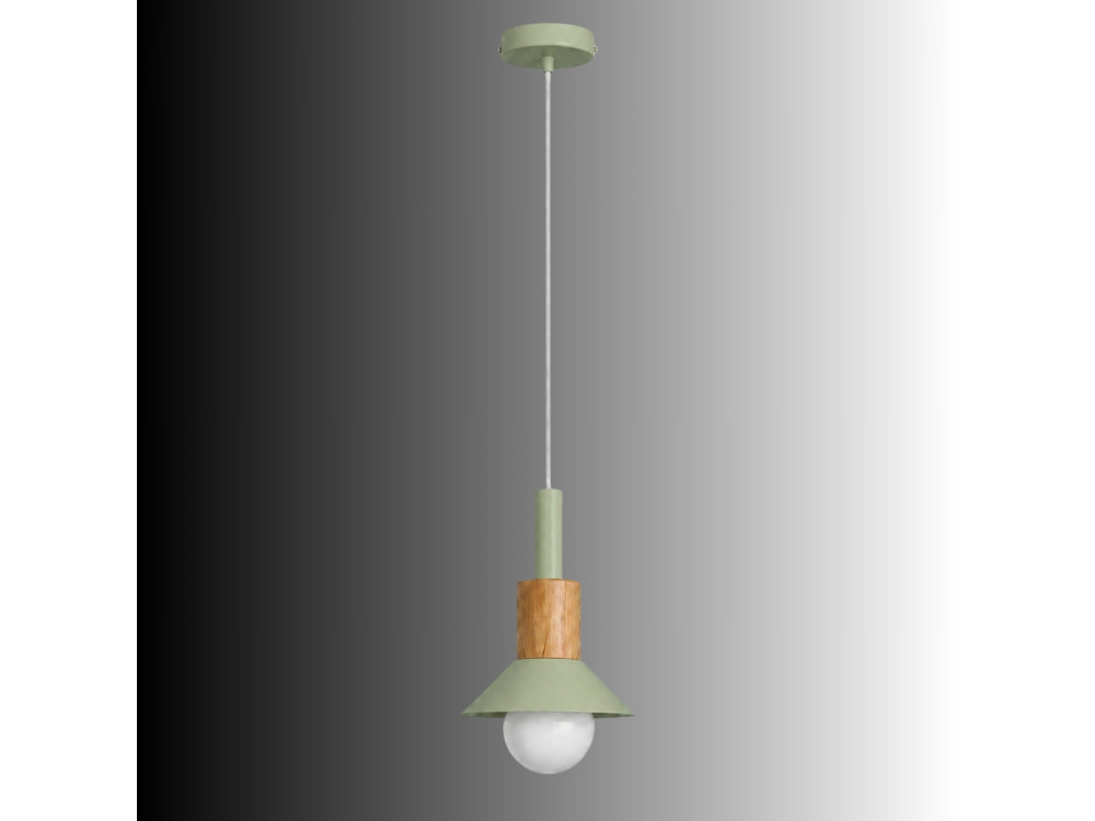 Metalen hanglamp "Elwood" - 14 x 26 cm - Groen