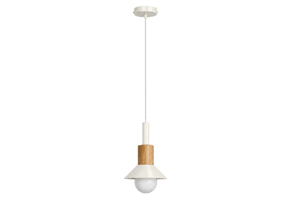 Metalen hanglamp "Elwood" - 10 x 25 cm - Beige