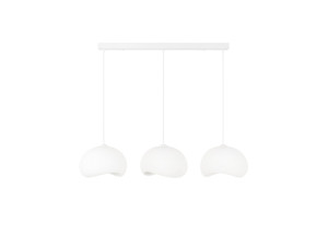Metalen kroonluchter "Yontu" - 27 x 30 x 65 cm - Wit