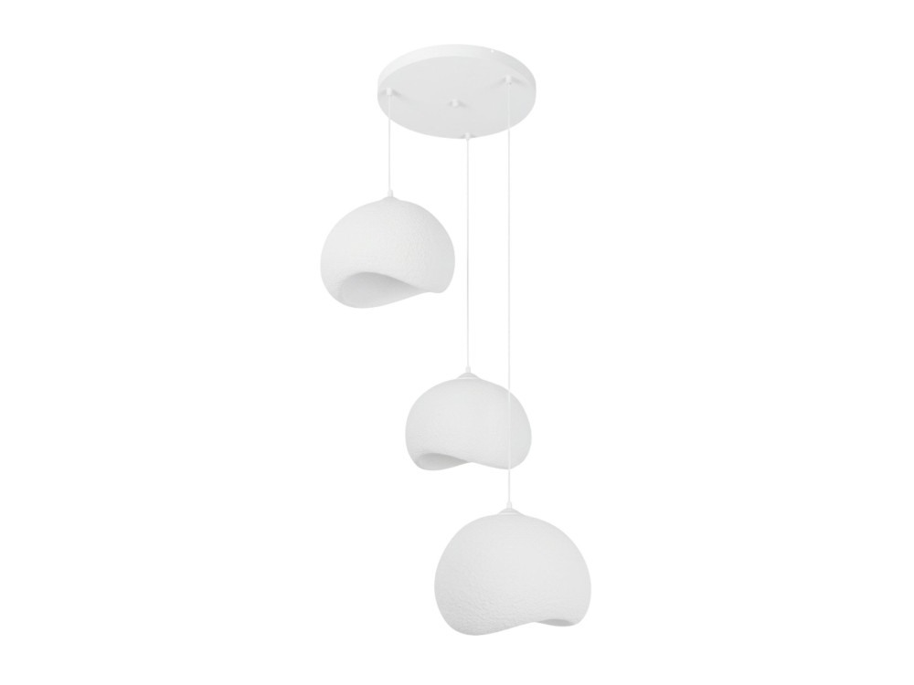 Metalen kroonluchter "Yontu" - 55 x 29 x 120 cm - Wit