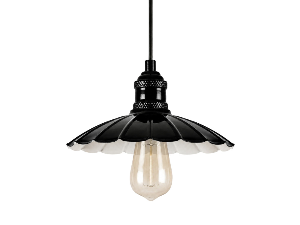 Metalen hanglamp "Volan" - 25 x 25 cm - Zwart