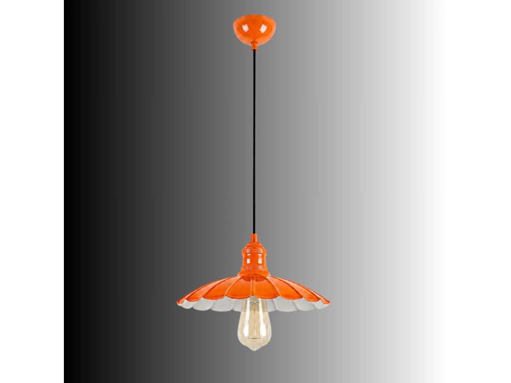 Metalen hanglamp "Volan" - 25 x 25 cm - Oranje