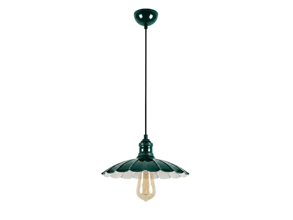 Metalen hanglamp "Volan" - 25 x 25 cm - Donkergroen