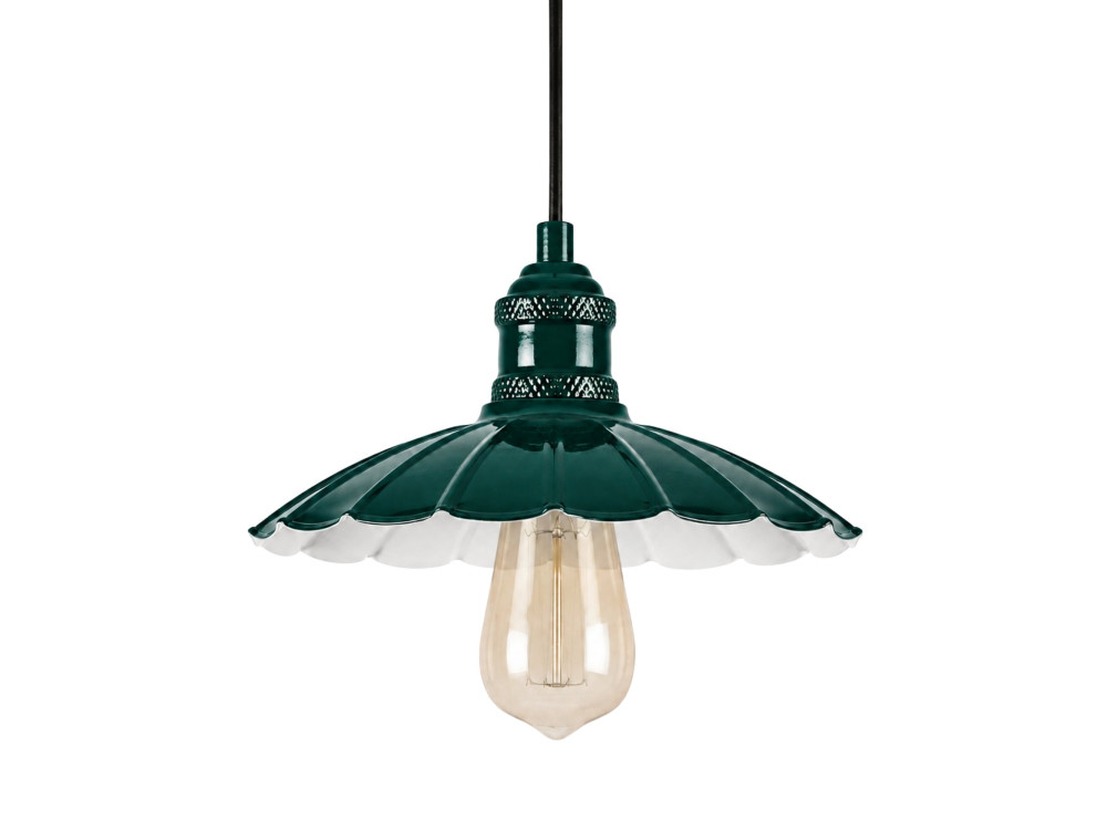Metalen hanglamp "Volan" - 25 x 25 cm - Donkergroen