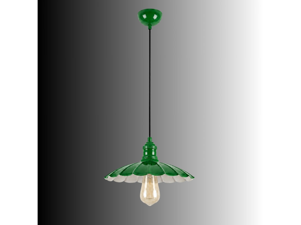 Metalen hanglamp "Volan" - 25 x 25 cm - Lichtgroen