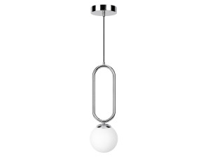 Metalen hanglamp "Loop" - 15 x 15 cm - Chroom