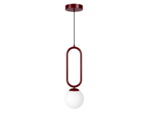 Metalen hanglamp "Loop" - 15 x 15 cm - Bordeaux