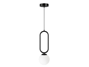 Metalen hanglamp "Loop" - 15 x 15 cm - Zwart