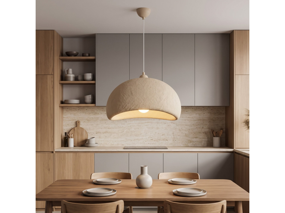 Metalen hanglamp "Beta" - 40 x 32 cm - Beige