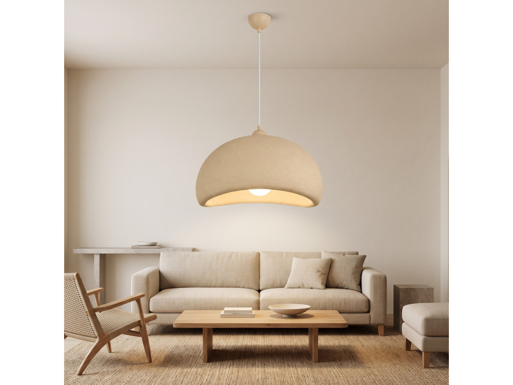Metalen hanglamp "Beta" - 40 x 32 cm - Beige