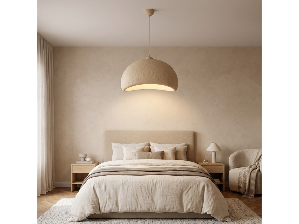 Metalen hanglamp "Beta" - 40 x 32 cm - Beige
