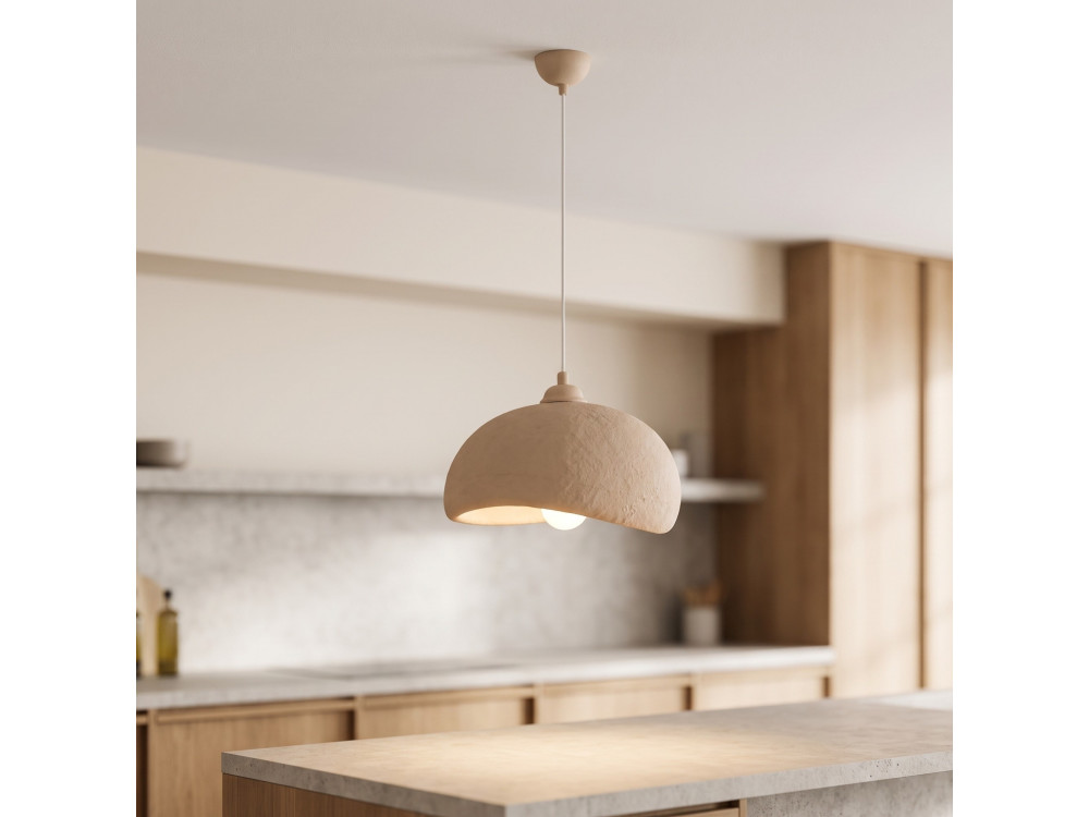 Metalen hanglamp "Beta" - 30 x 24 cm - Beige