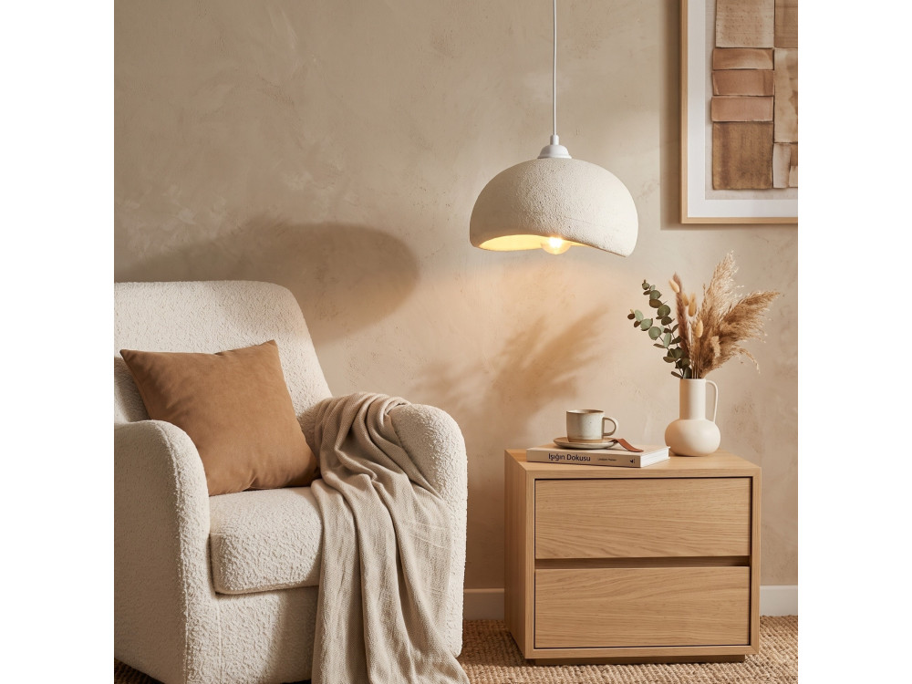 Metalen hanglamp "Beta" - 30 x 24 cm - Wit