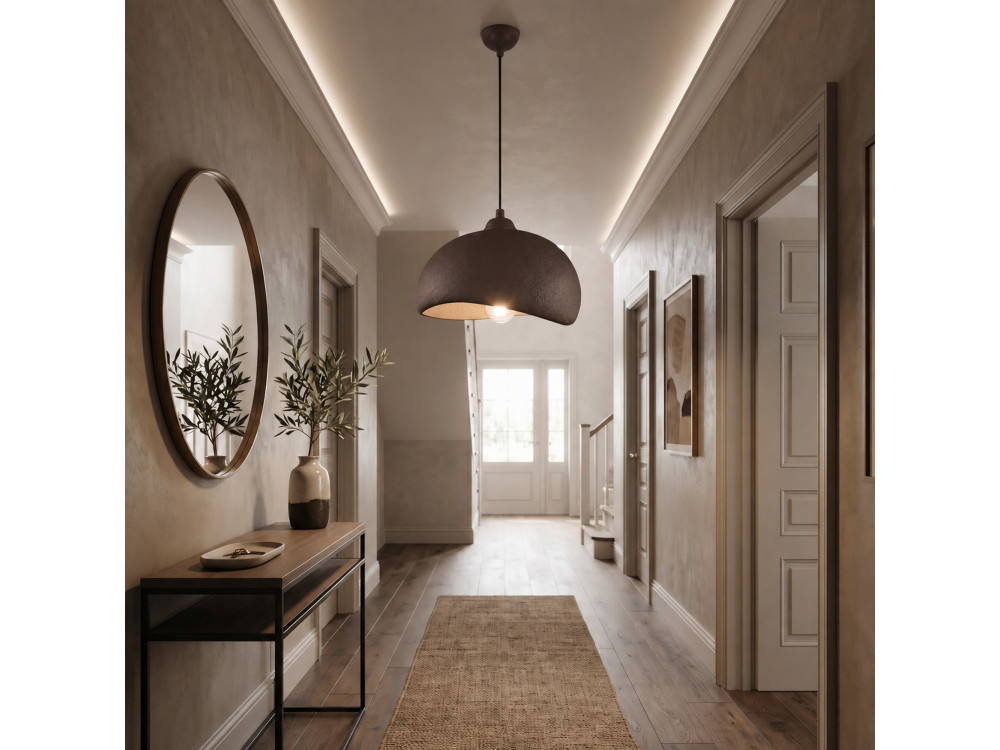 Metalen hanglamp "Beta" - 30 x 24 cm - Bruin