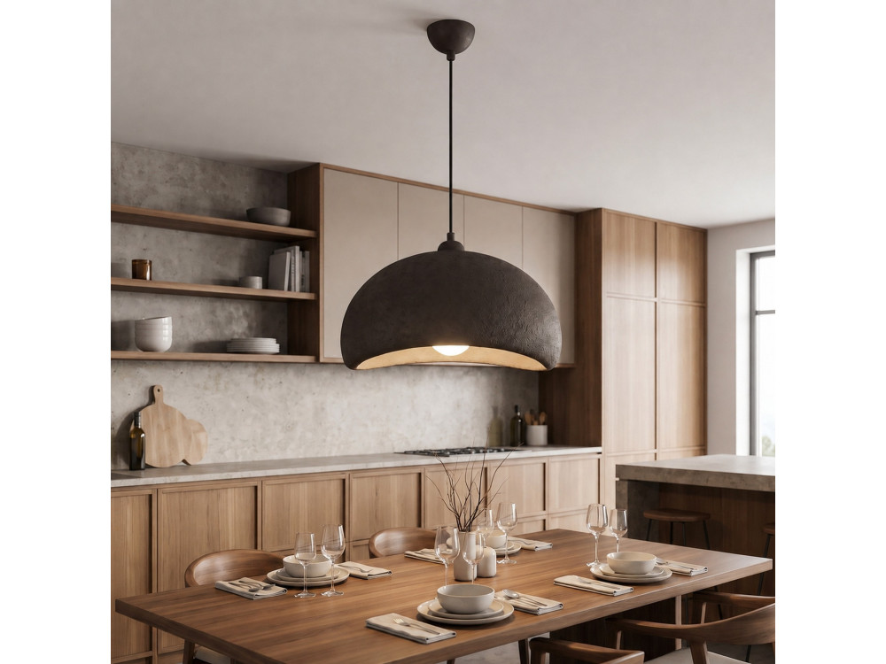 Metalen hanglamp "Beta" - 40 x 32 cm - Bruin
