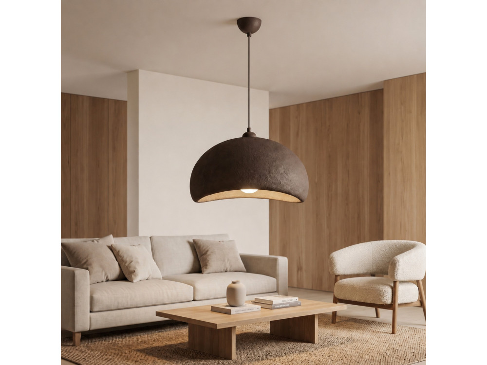 Metalen hanglamp "Beta" - 40 x 32 cm - Bruin