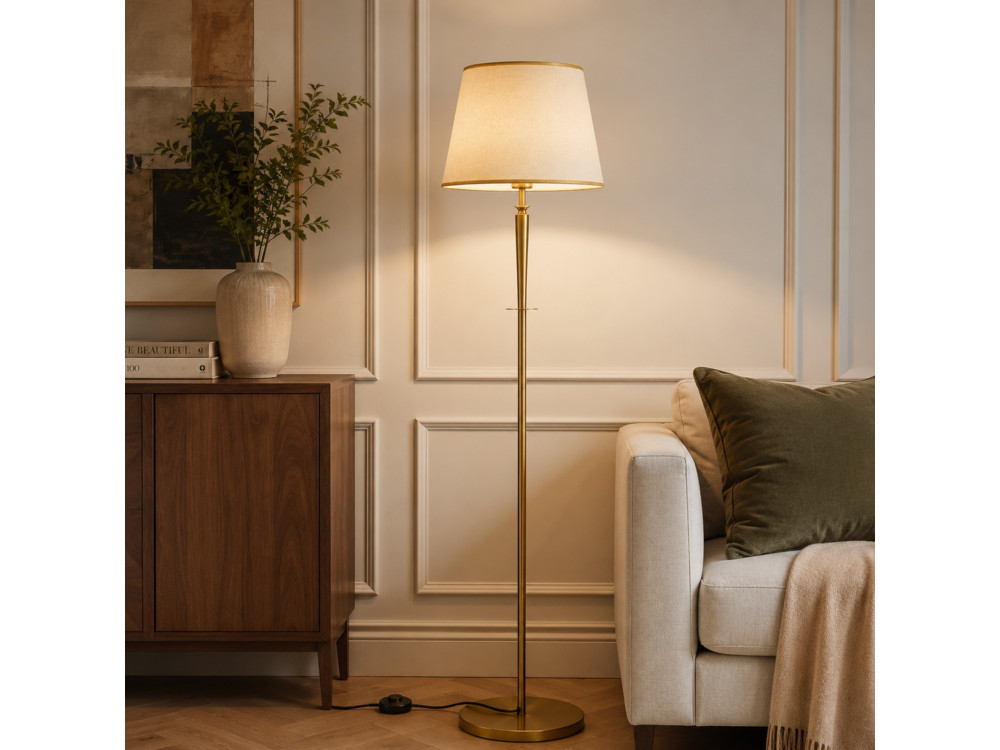 Metalen staande lamp "Milano" - 40 x 40 cm - Beige
