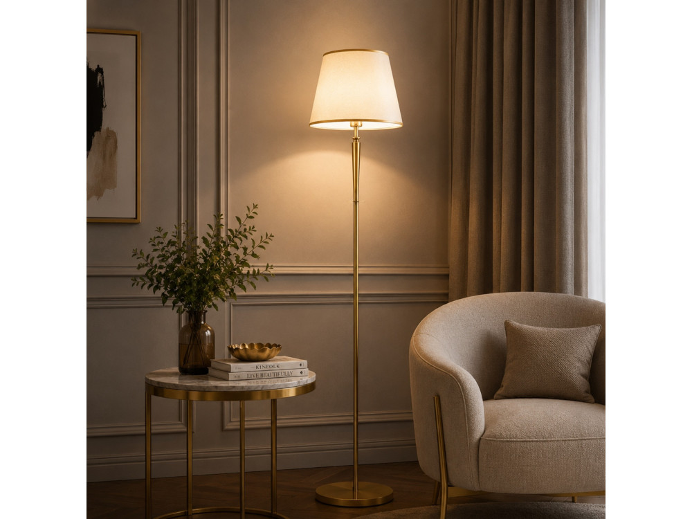 Metalen staande lamp "Milano" - 40 x 40 cm - Beige
