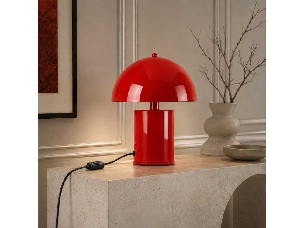 Metalen tafellamp "Pera" - 26 x 26 cm - Rood