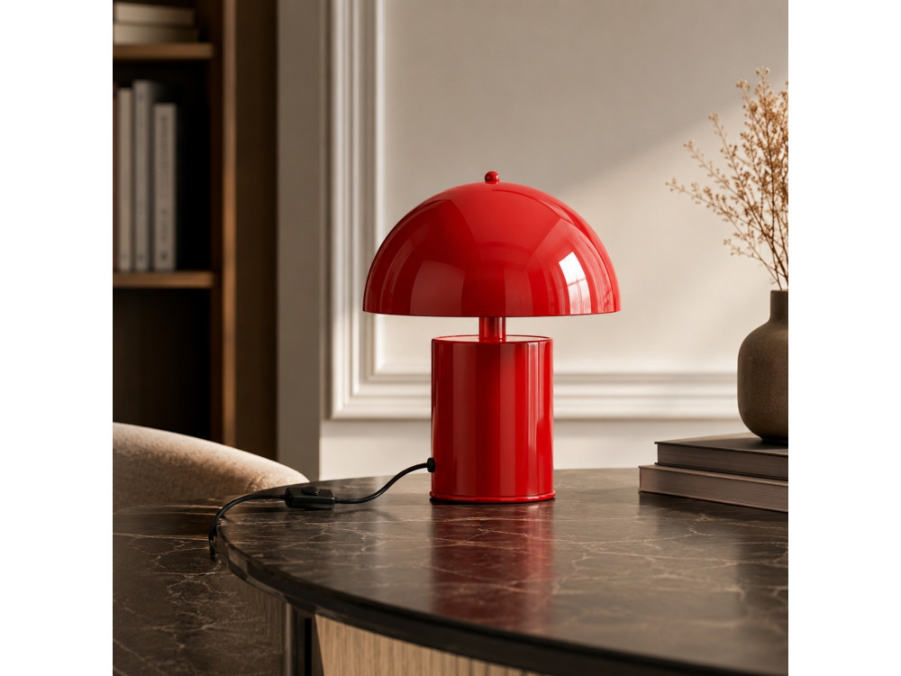 Metalen tafellamp "Pera" - 26 x 26 cm - Rood