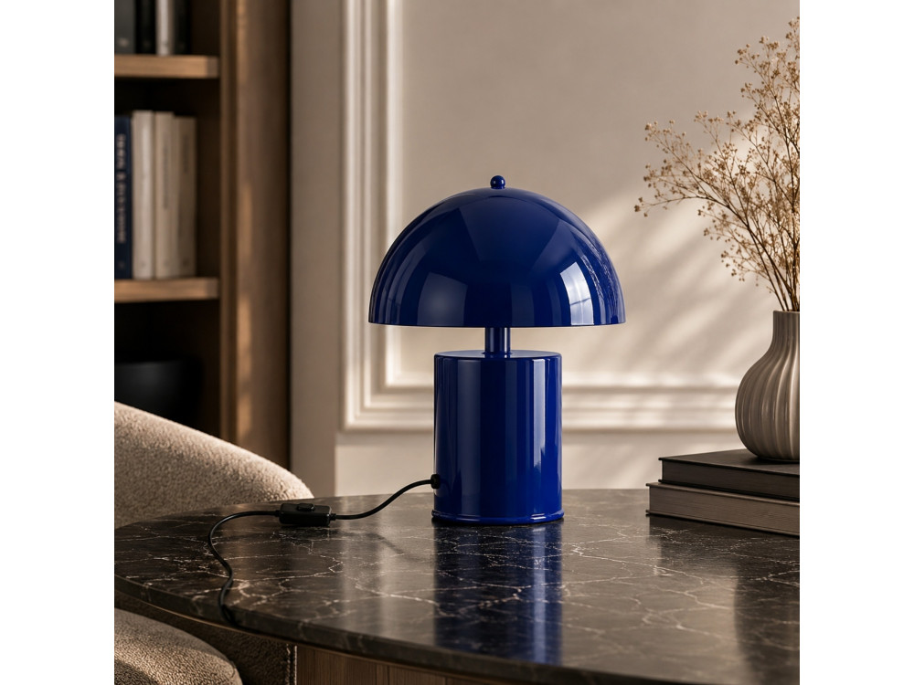 Metalen tafellamp "Pera" - 26 x 26 cm - Marineblauw