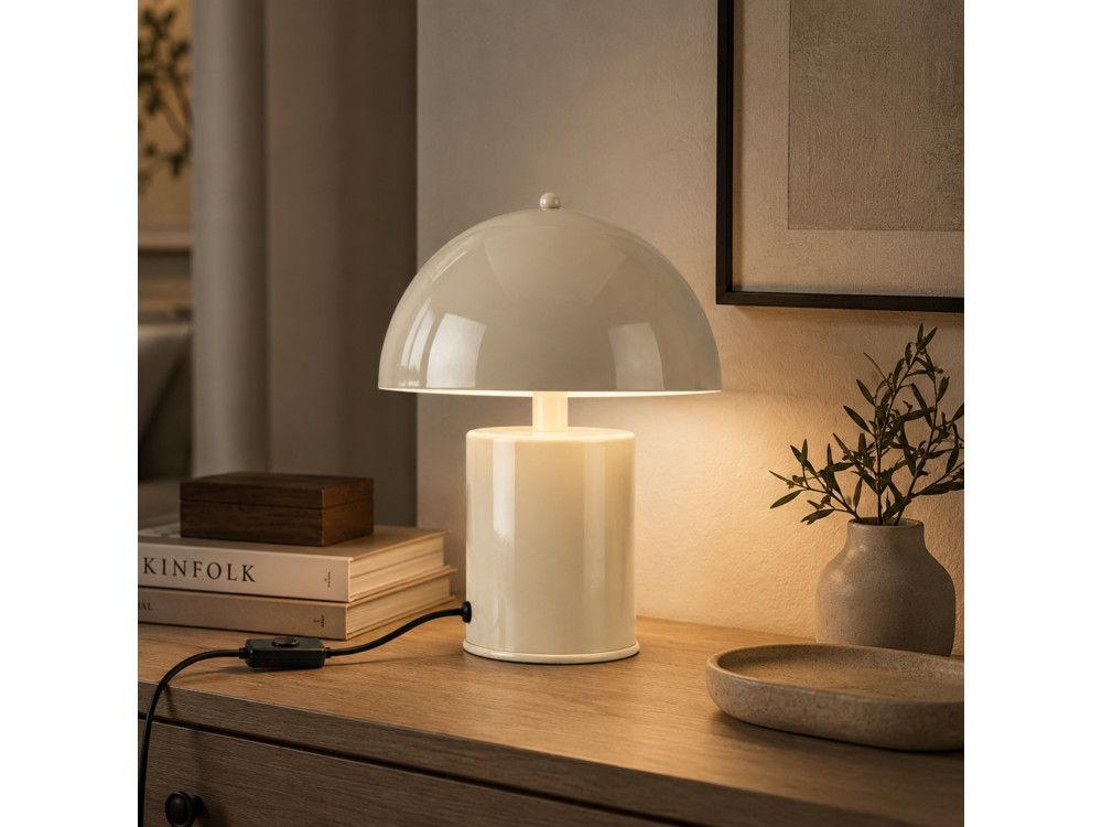 Metalen tafellamp "Pera" - 26 x 26 cm - Beige