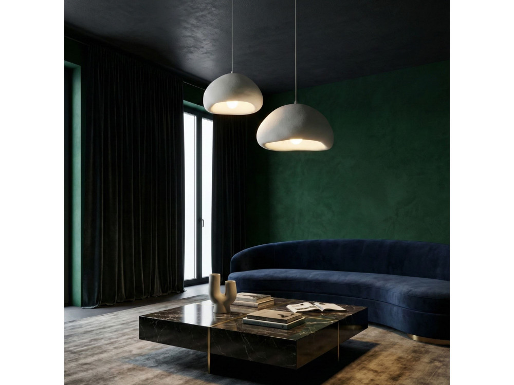 Metalen kroonluchter "Loval" - 70 x 40 cm - Wit